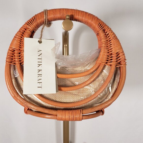 Antik Kraft Wicker Circle Handbag‎ NWT - Picture 2 of 7